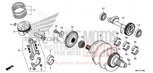 VILEBREQUIN/PISTON CB500XAM de 2021